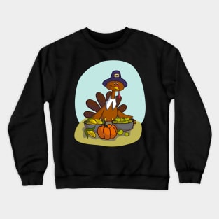 Happy Thanksgiving Turkey & Pumpkin Crewneck Sweatshirt